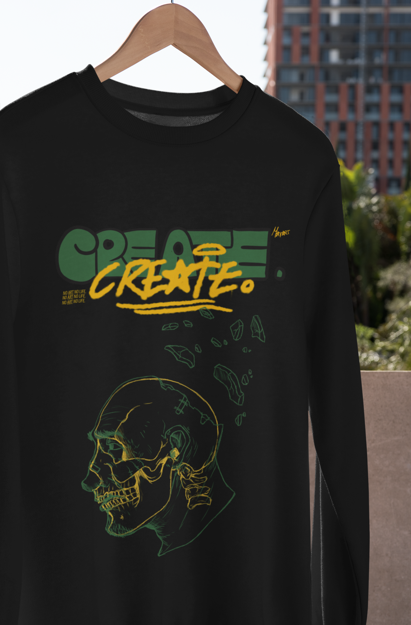 PREMIUM CREATE UNISEX  SWEATSHIRTS (BLACK)