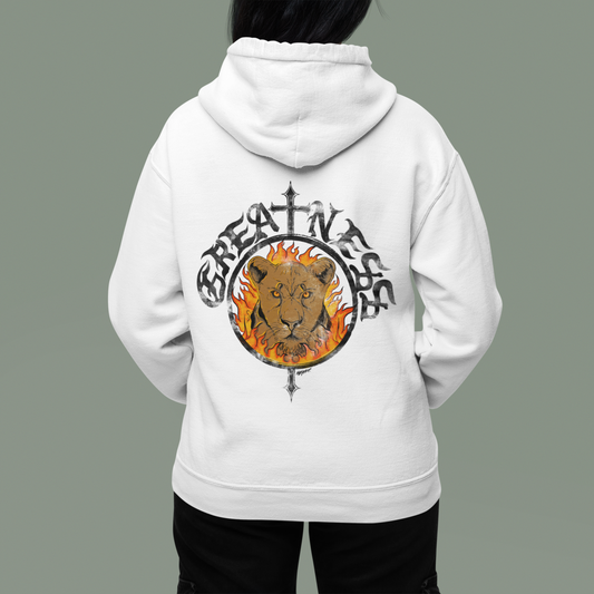 LIONESS GREATNESS HOODIE (WHITE)