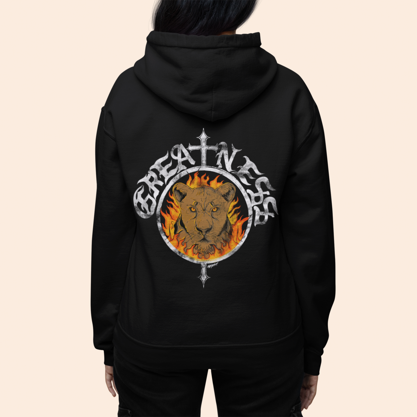 LIONESS GREATNESS HOODIE (BLACK)