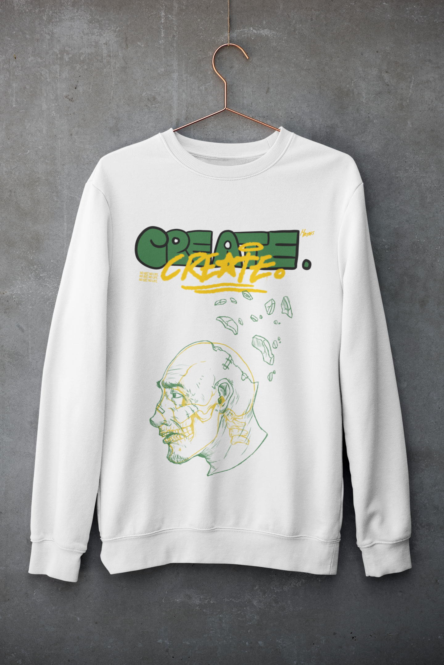 PREMIUM CREATE UNISEX SWEATSHIRT (WHITE)