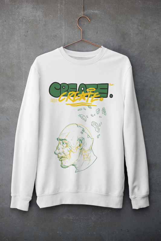 PREMIUM CREATE UNISEX SWEATSHIRT (WHITE)