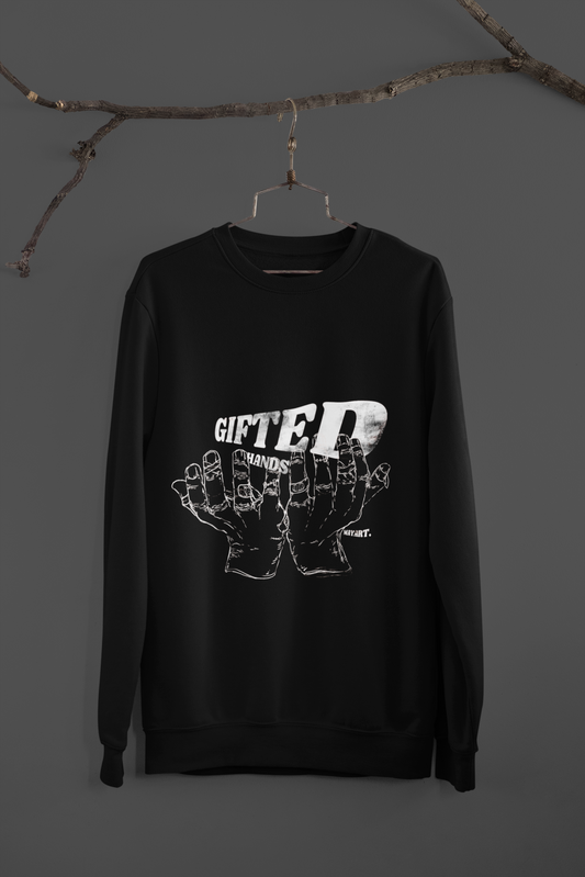 PREMIUM GIFTED HANDS UNISEX SWEATSHIRT (BLACK)