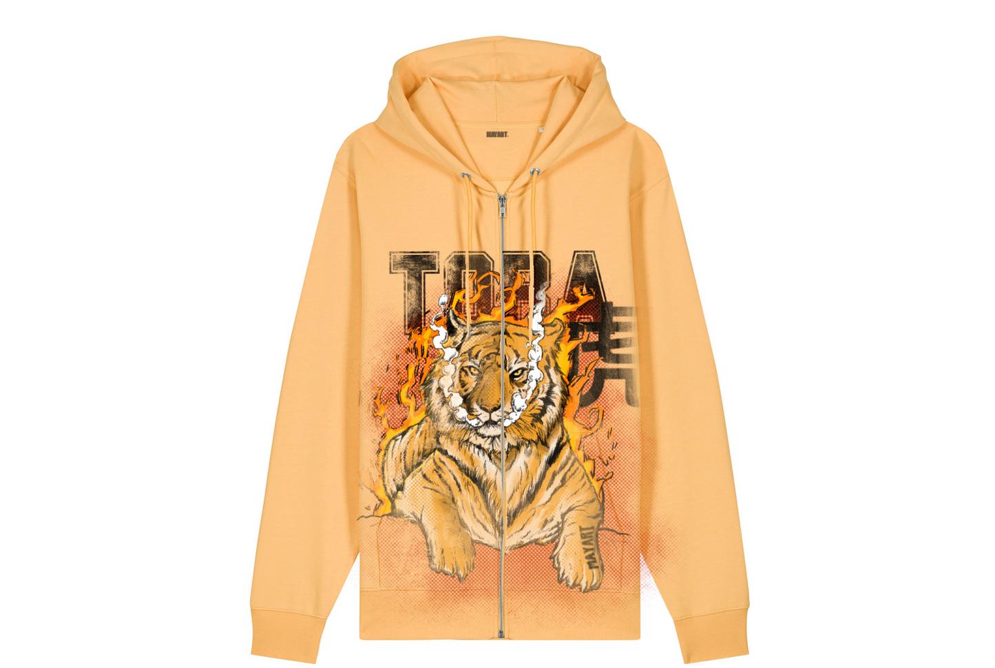 PREMIUM VINTAGE TORA ZIP-UP HOODIE (MUSTARD YELLOW)